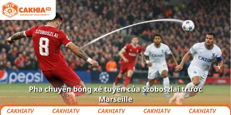Dominik Szoboszlai: Lửa đỏ lạnh lùng ở Marseille 2 Pha chuyền bóng xé tuyến của Szoboszlai trước Marseille